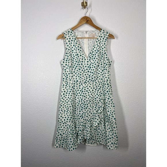 Rebecca Taylor Emerald Daisy Print Ruffle Hem Dress - Picture 2 of 6